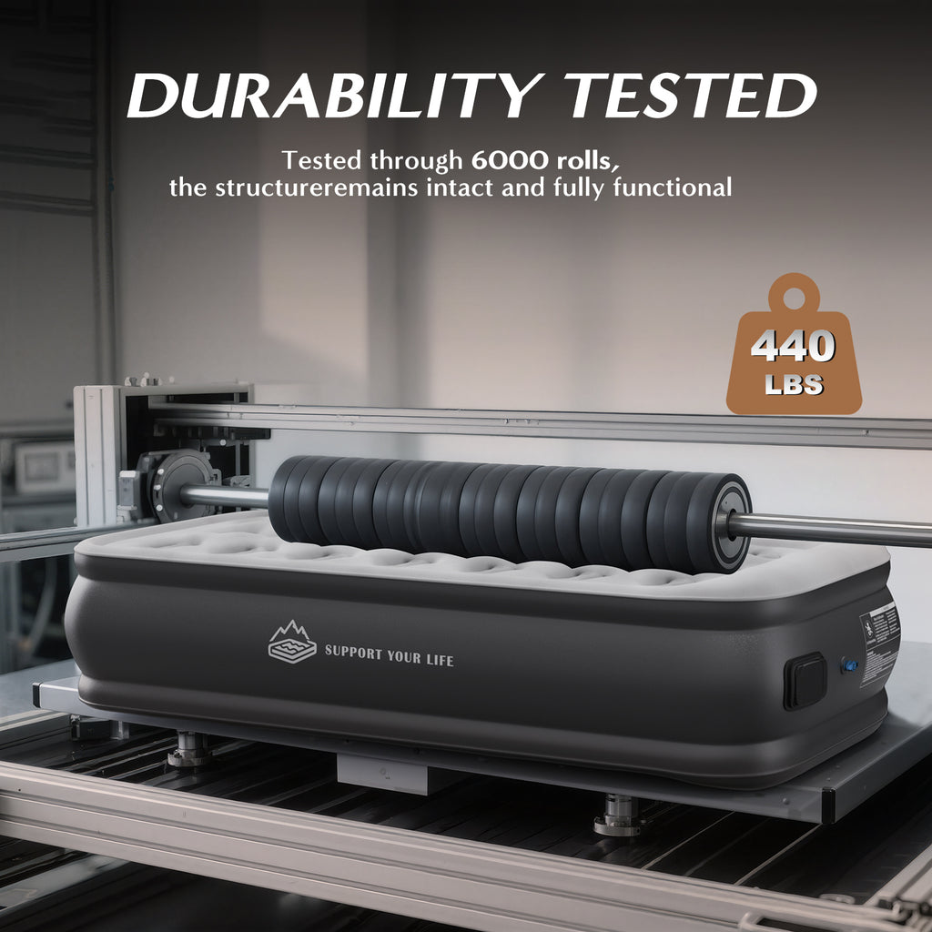 JUITOY Twin Air Mattress | 18" Elevated Inflatable Bed with Built-in Pump