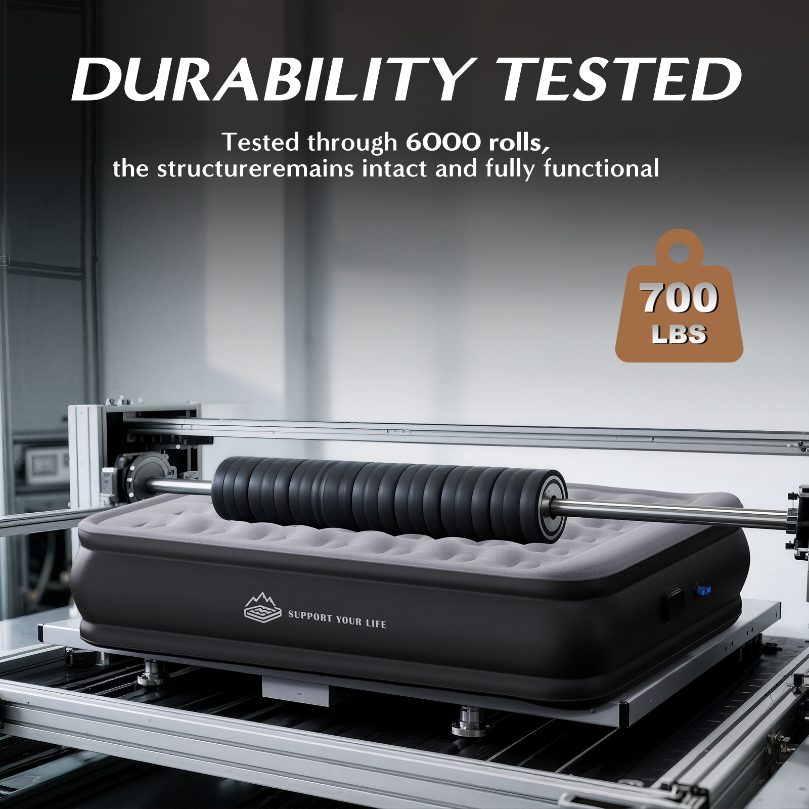 JUITOY Queen Air Mattress | 18" Elevated Inflatable Bed with Built-in Pump